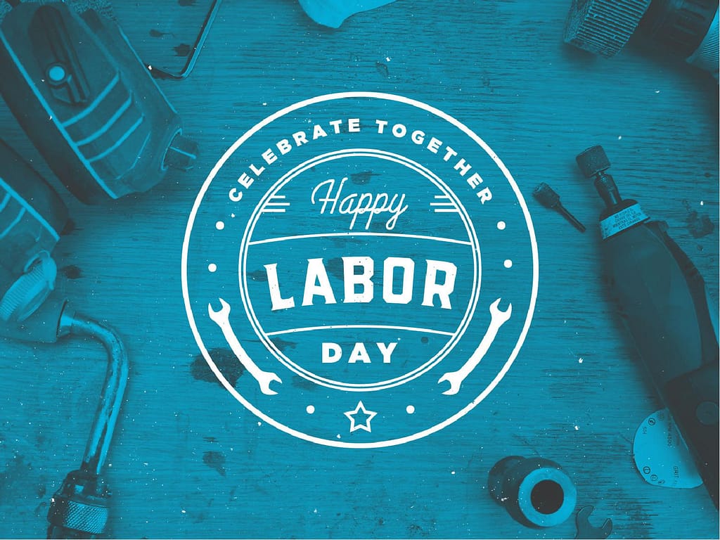 Blue Labor Day Church PowerPoint