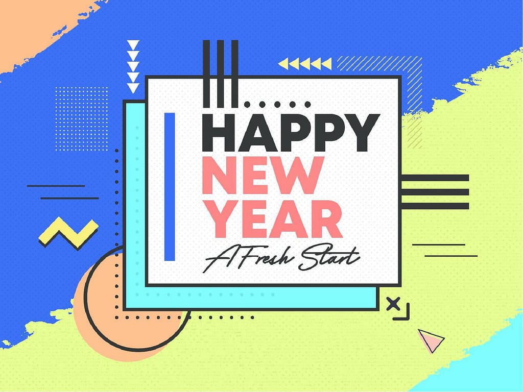 Happy New Year Fresh Start PowerPoint