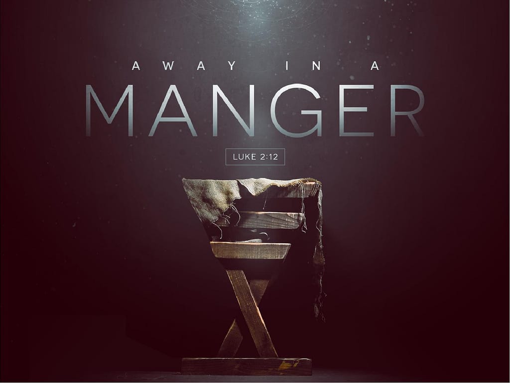 Manger Of Jesus Christmas PowerPoint Template