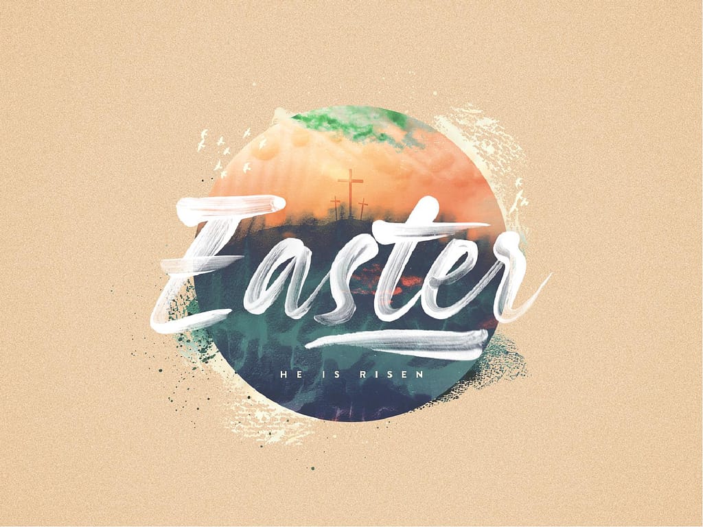 Easter Sunrise Title Graphics Circle