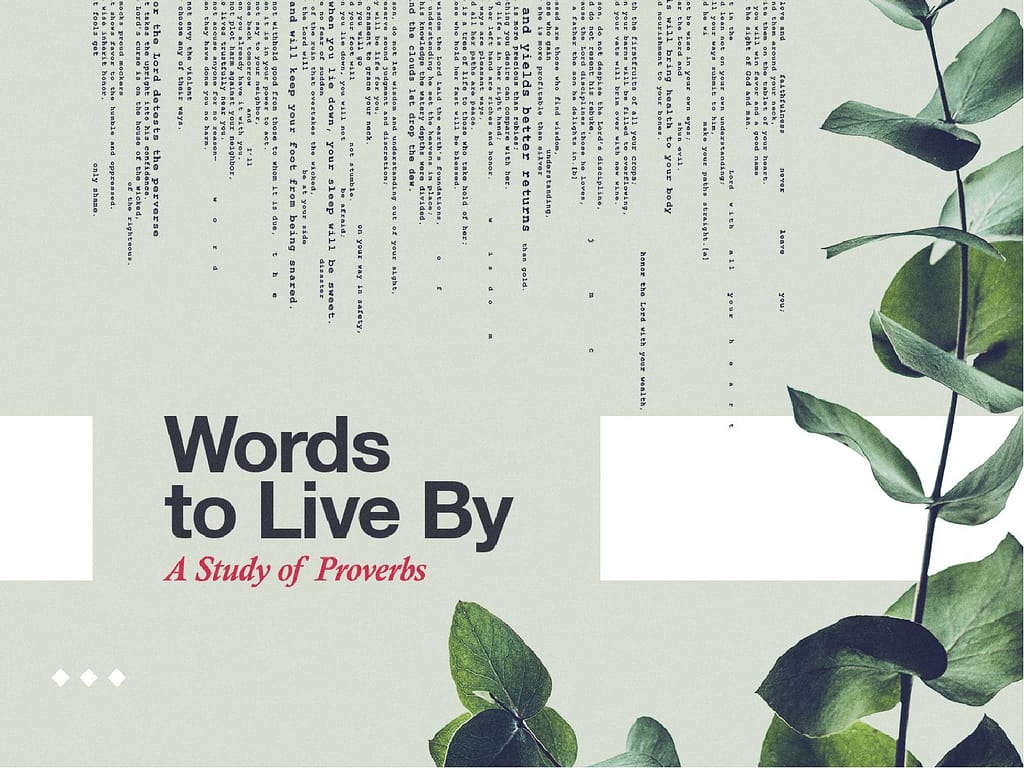 Words To Live By Church PowerPoint