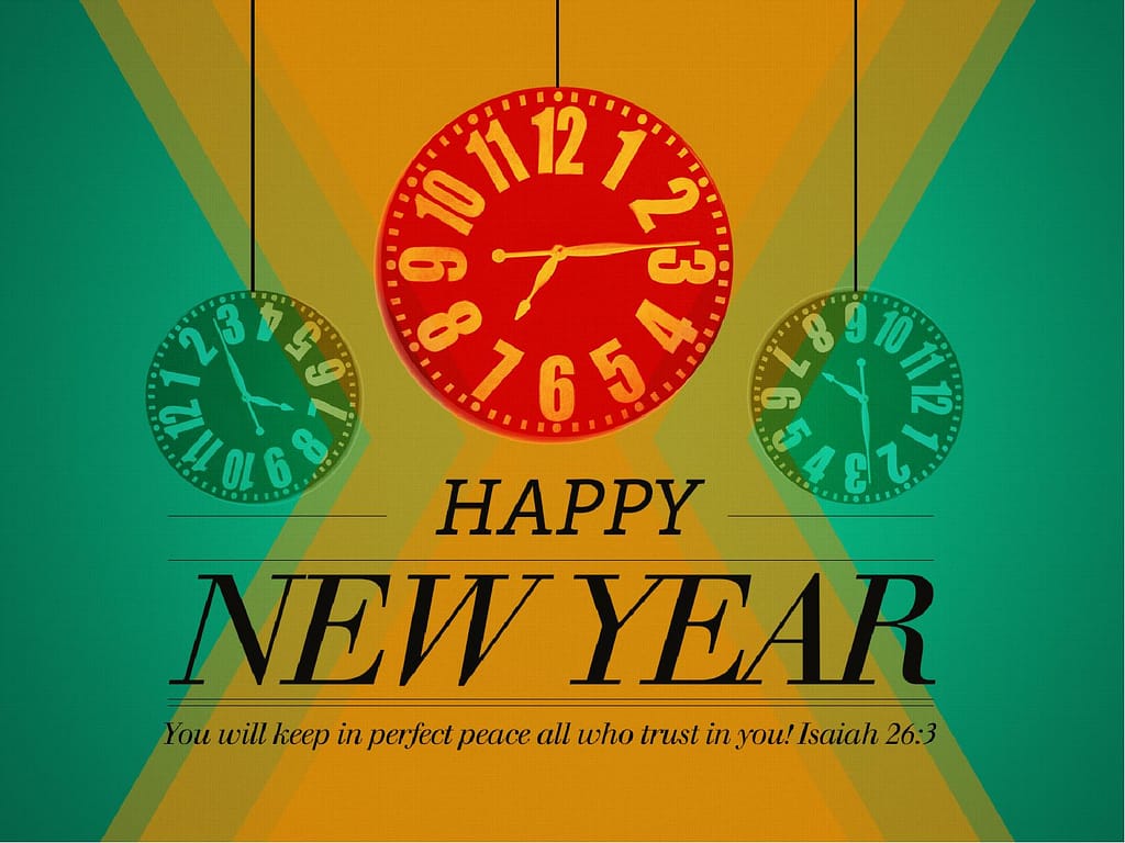 Happy New Year PowerPoint Template Church