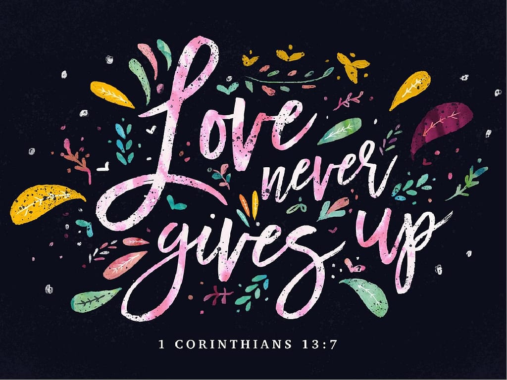 Love Never Gives Up Church PowerPoint