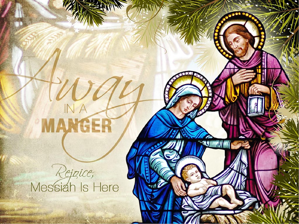 Away In a Manger Church PowerPoint Template