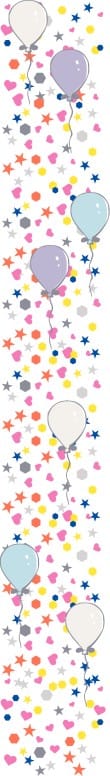 Bright Little Shapes with Ballons Column