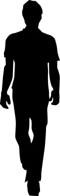 Silhouette of Man Walking