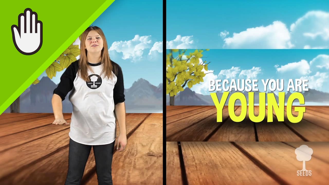 Young Worship Video for Kids Hand Motions Split Screen