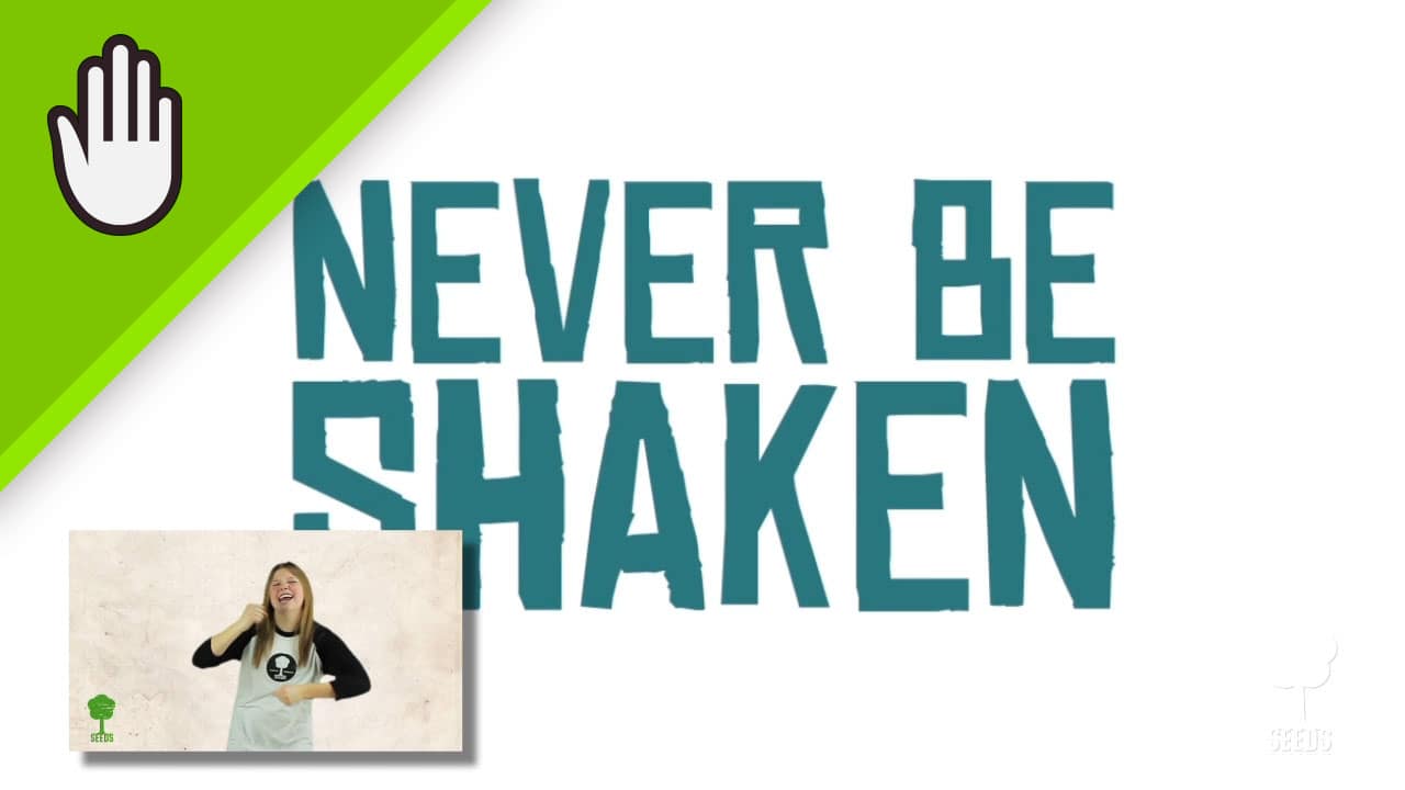 Never Be Shaken Worship Video for Kids Hand Motions