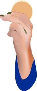 Female Hand Presenting Communion Wafer