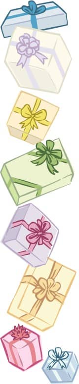 Birthday Gifts Vertical Border