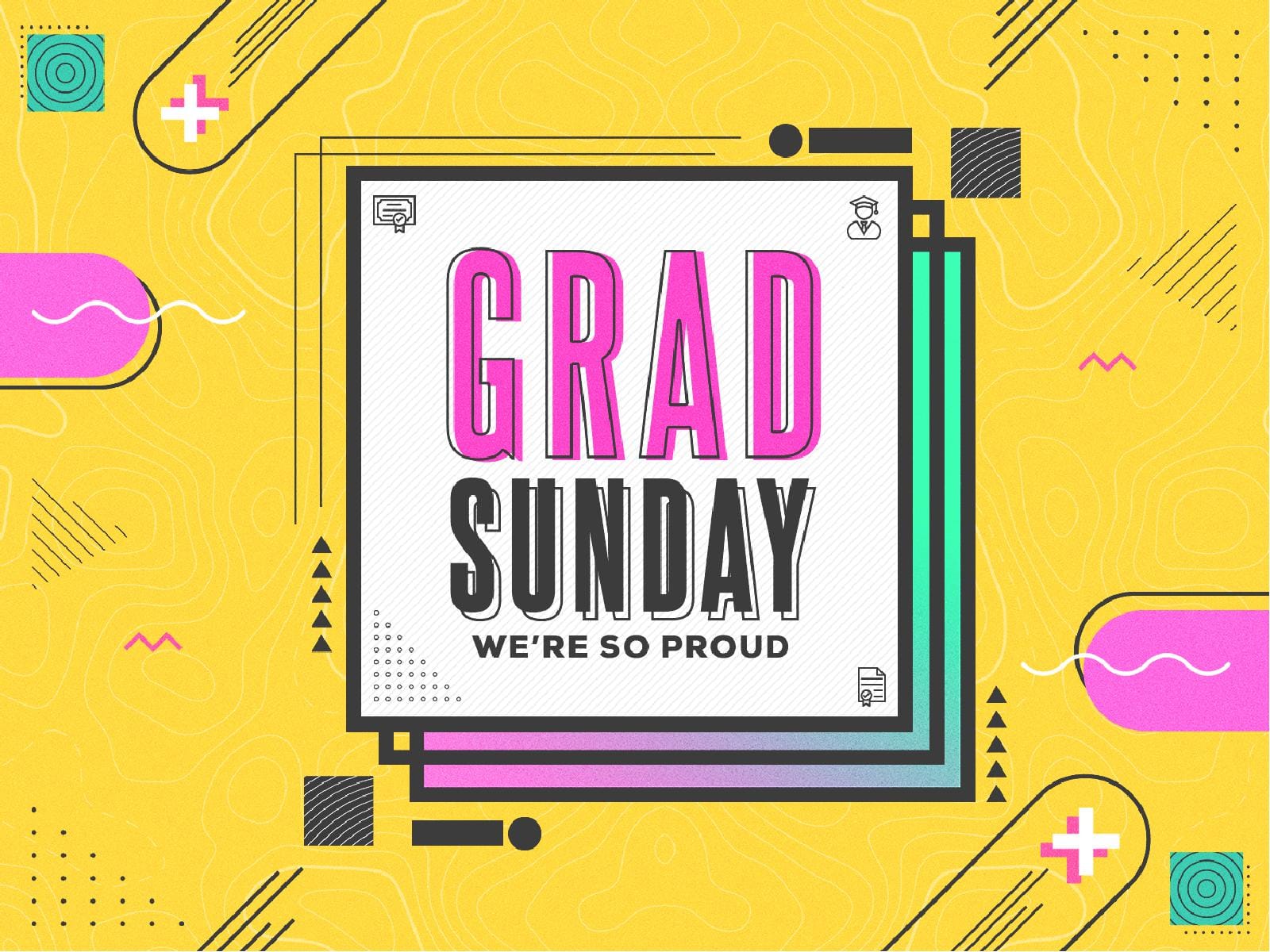 Grad Sunday Yellow Church PowerPoint