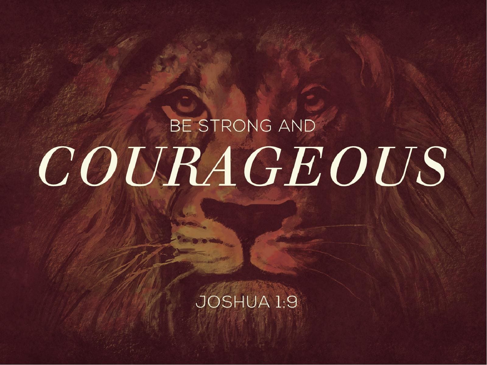 Be Strong and Courageous Church PowerPoint Template