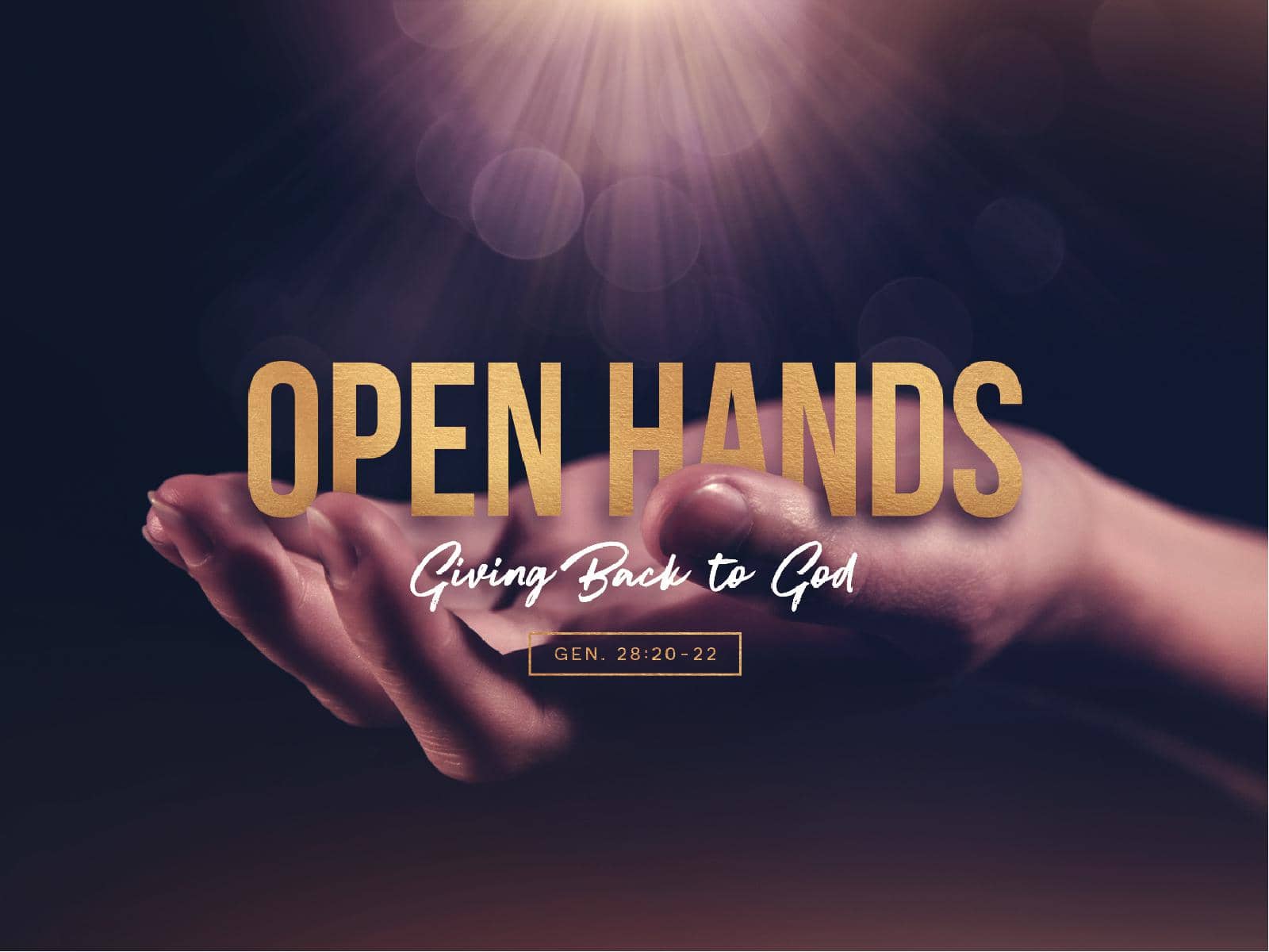 Open Hands Tithing Sermon PowerPoint