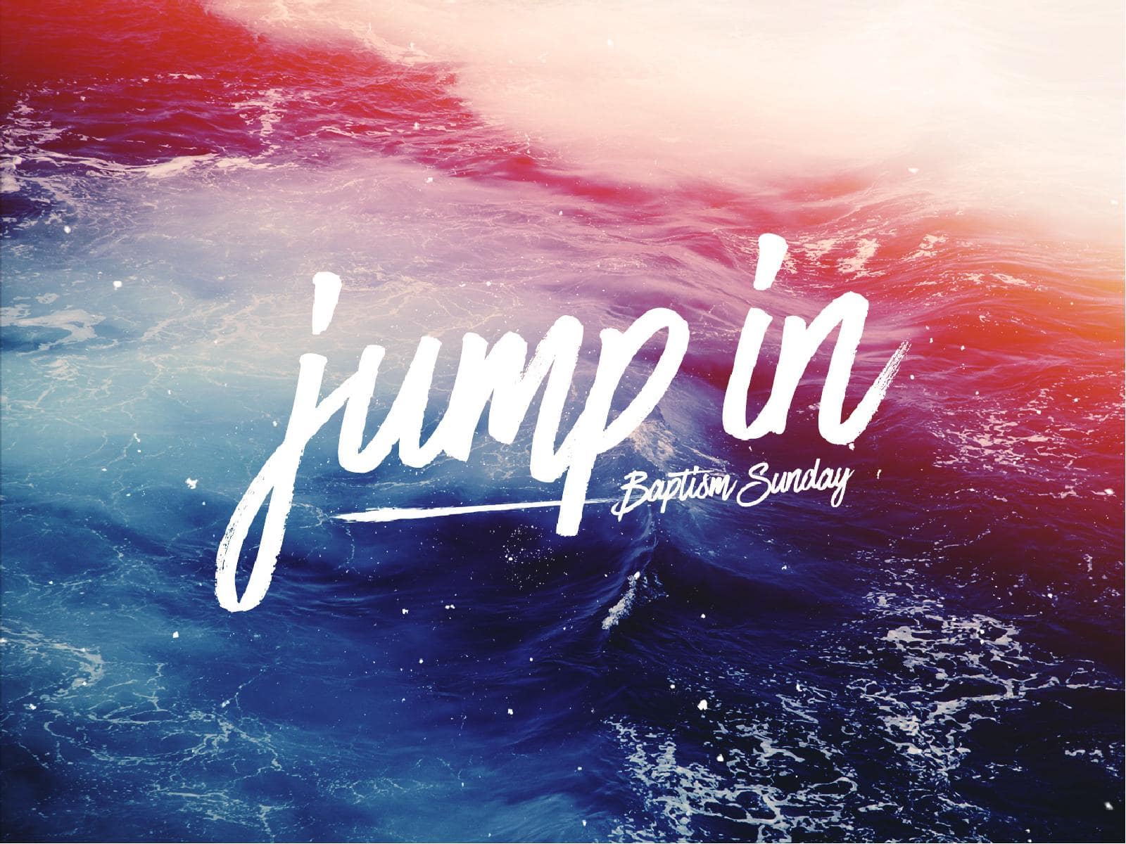 Jump In Baptism Sunday Church PowerPoint