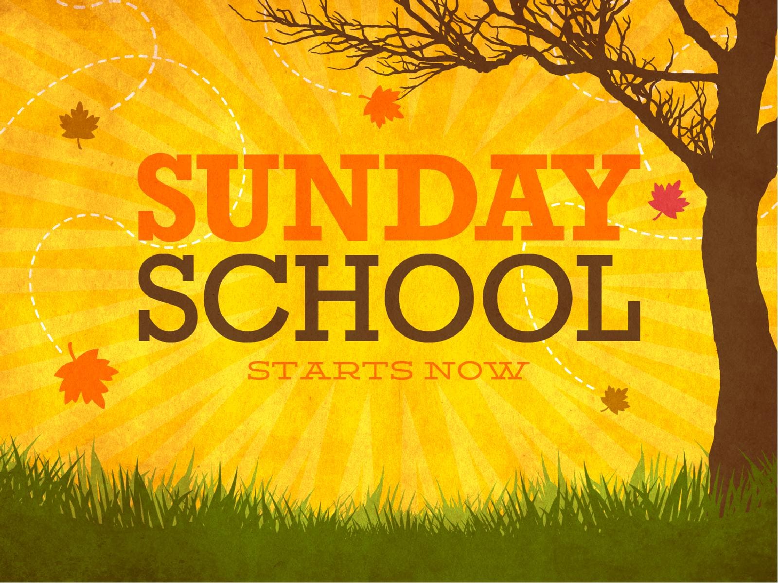 Sunday School Starts Now PowerPoint for Church