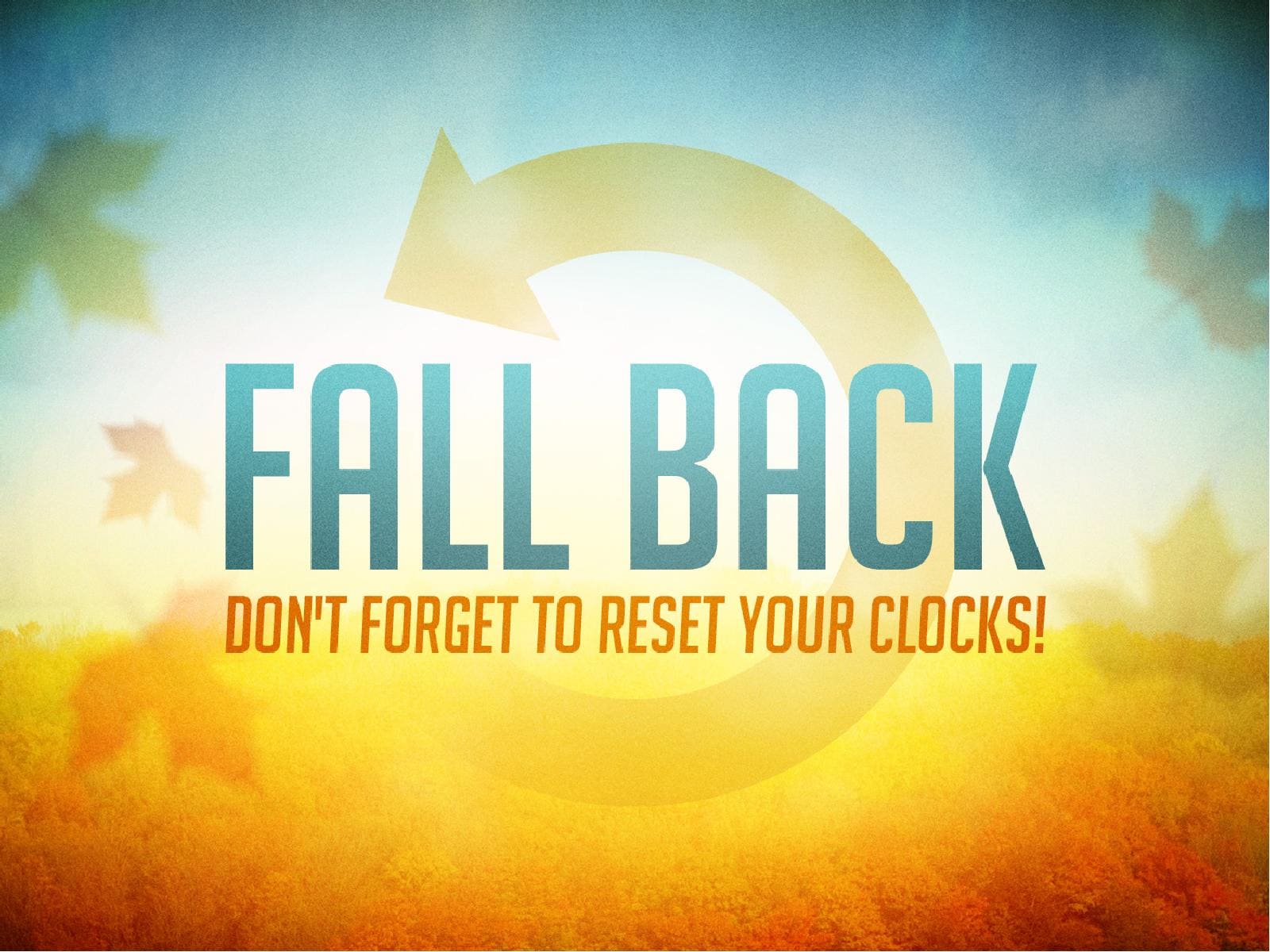 Fall Back Time Change PowerPoint