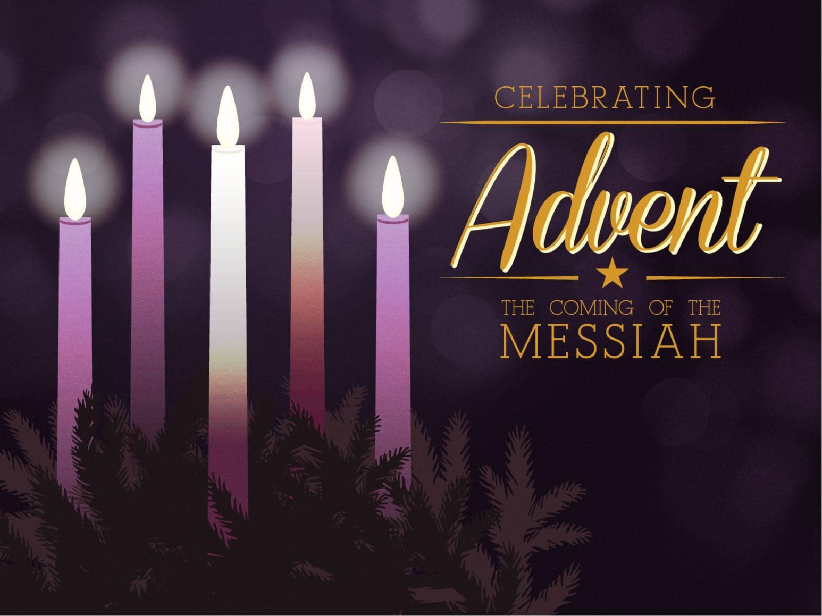 Celebrating Advent Church PowerPoint Template