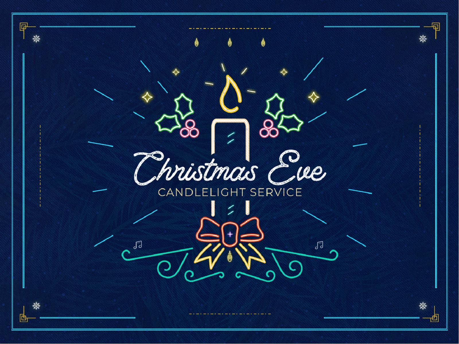 Christmas Eve Candlelight Service Church Christmas Graphics