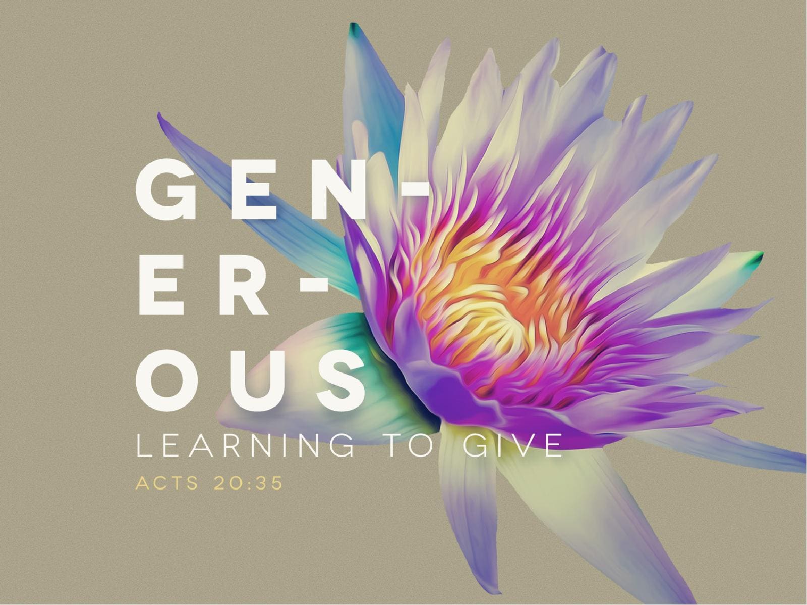 Generosity Sermon Series PowerPoint Template