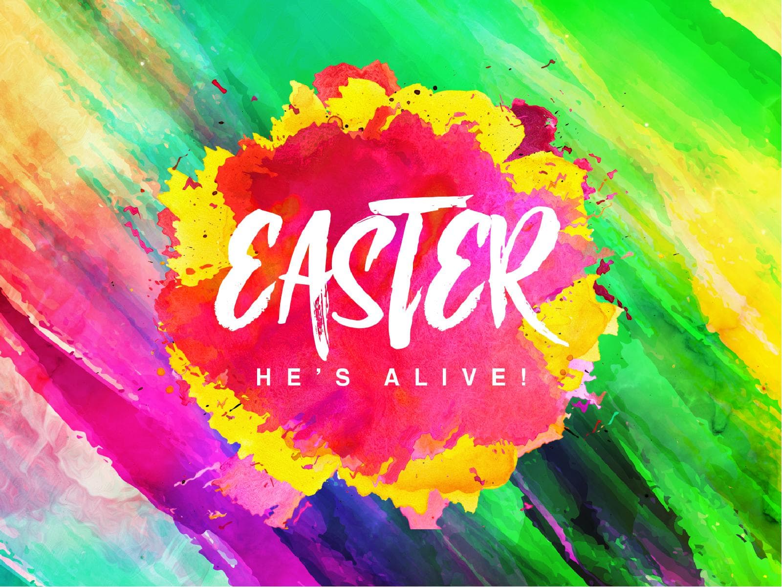 Easter Paint Splash Church PowerPoint