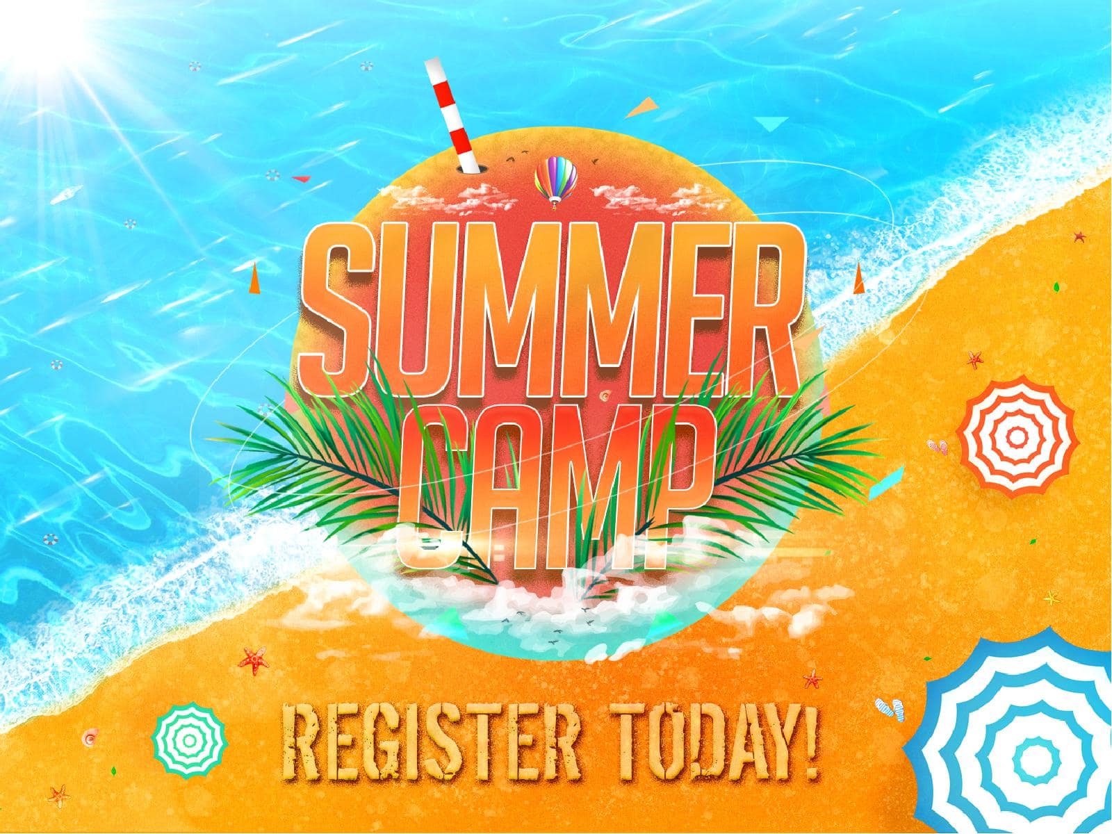 Church Summer Camp Beach PowerPoint