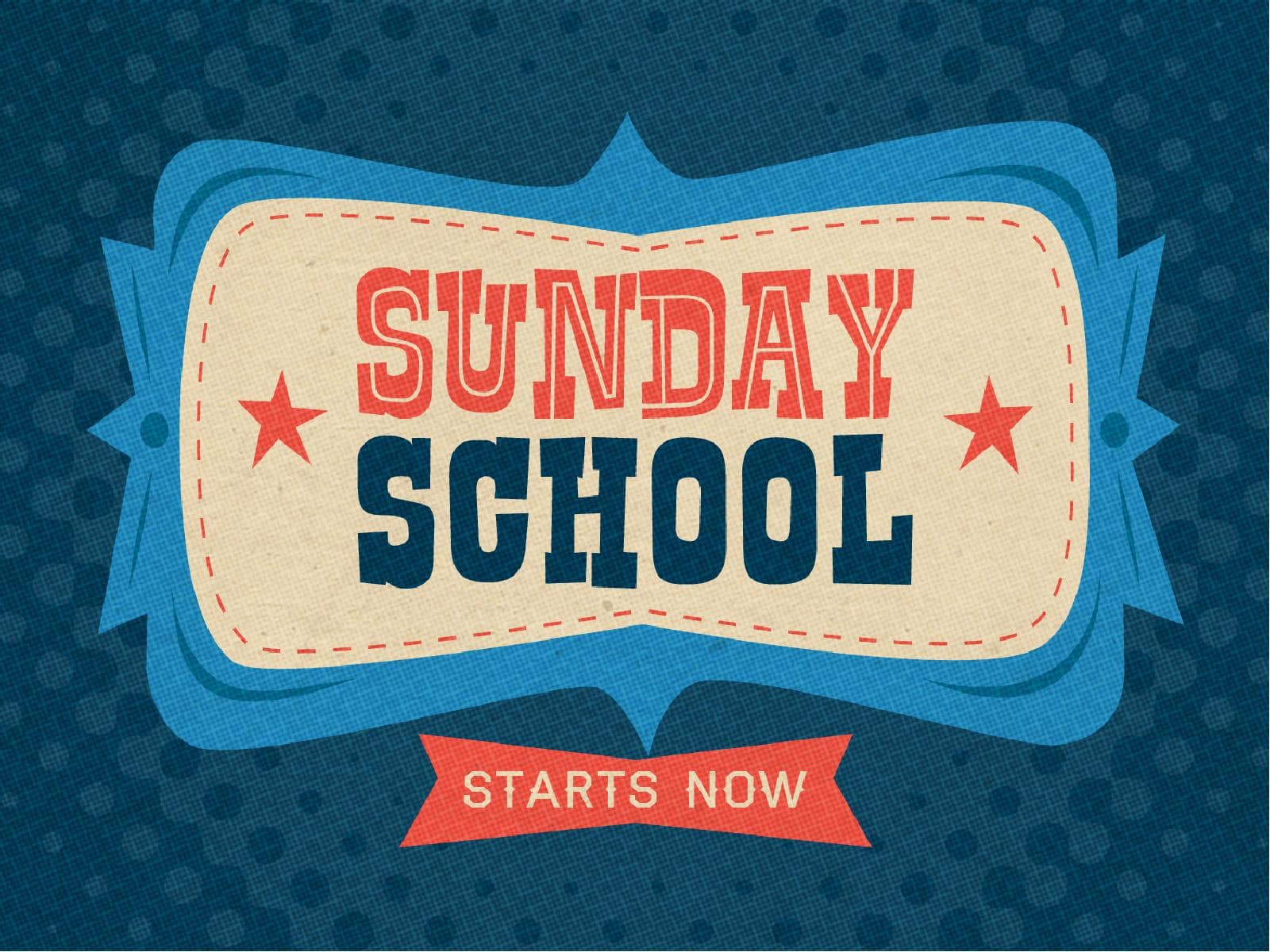 Retro Sunday School Starts Now Church PowerPoints