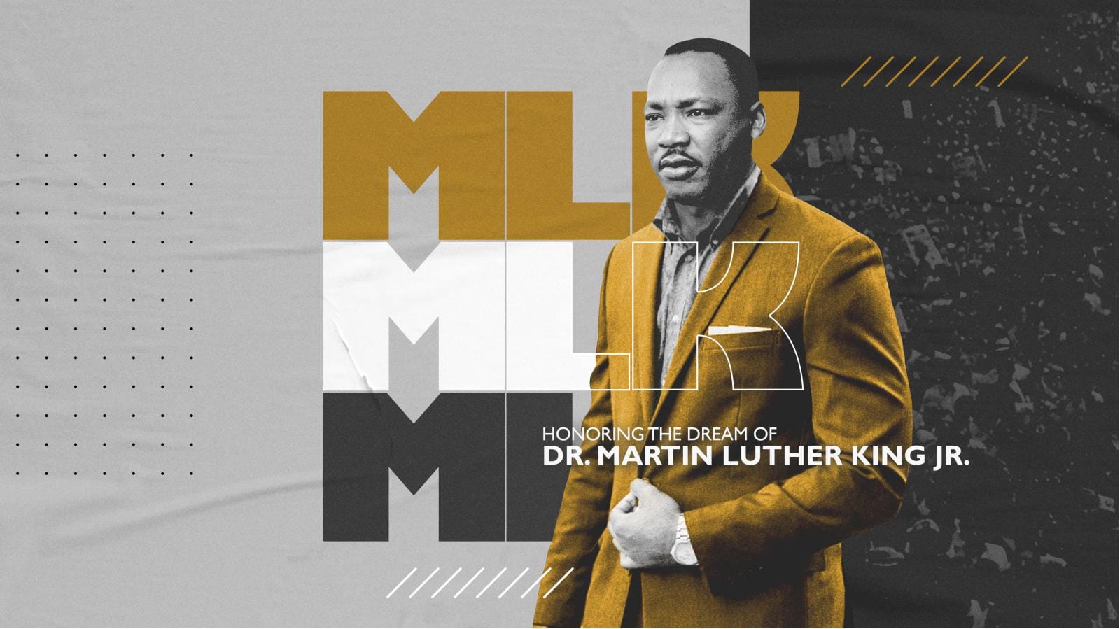 MLK Day: Title Graphics Gray Mustard