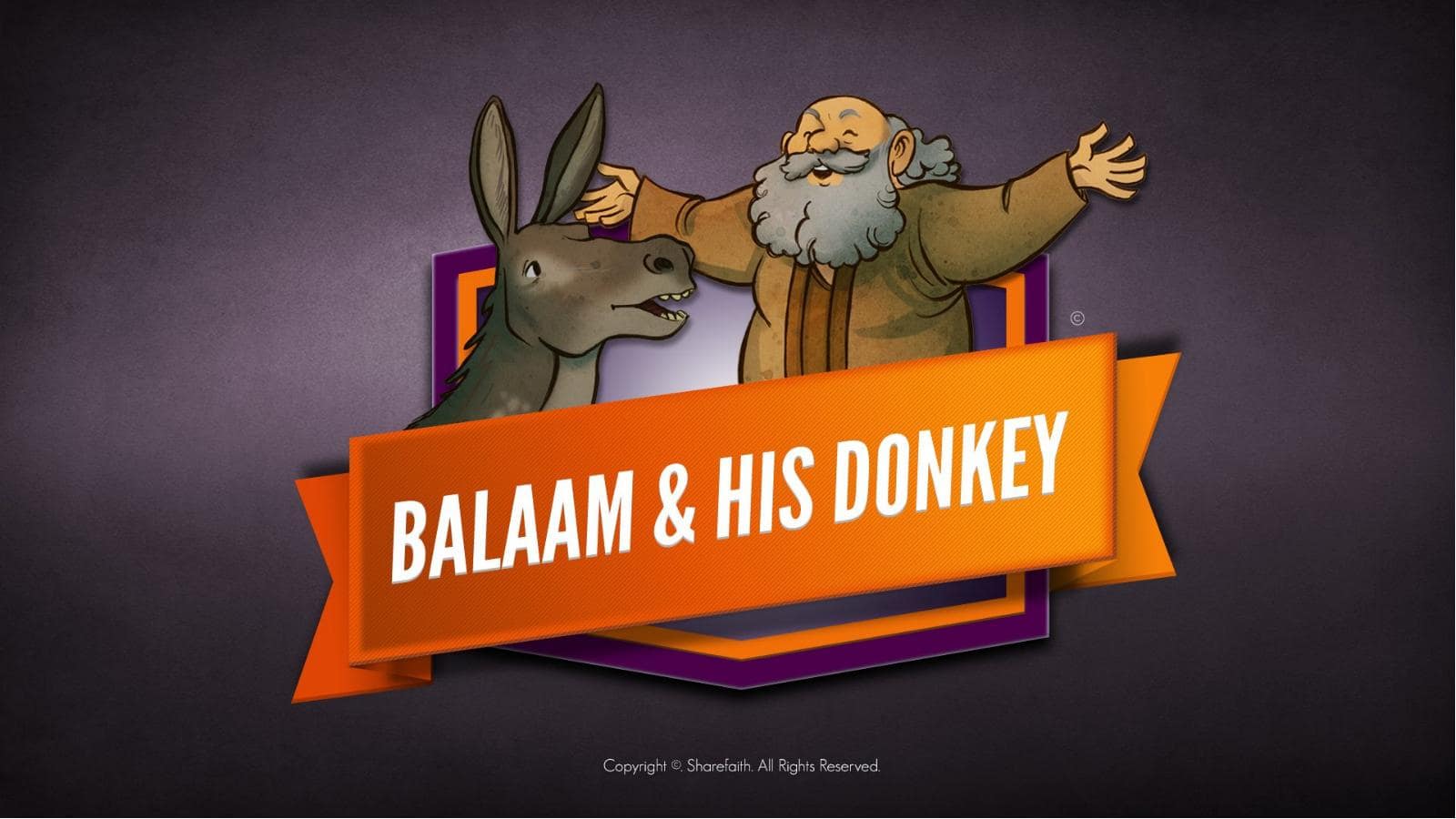 Numbers 22 Balaam's Donkey Kids Bible Stories