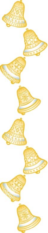 White Rimmed Christmas Bells