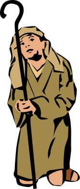 Shepherd Kneels Upon Sight of Angel