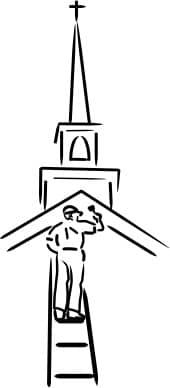 Deacon Tending to the Church