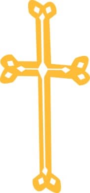 Whimsical Gold Cross