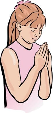 Girl Praying Clipart