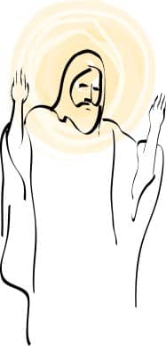 Christ Outline with Overlaid Halo