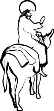 Jesus Greeting From Donkey