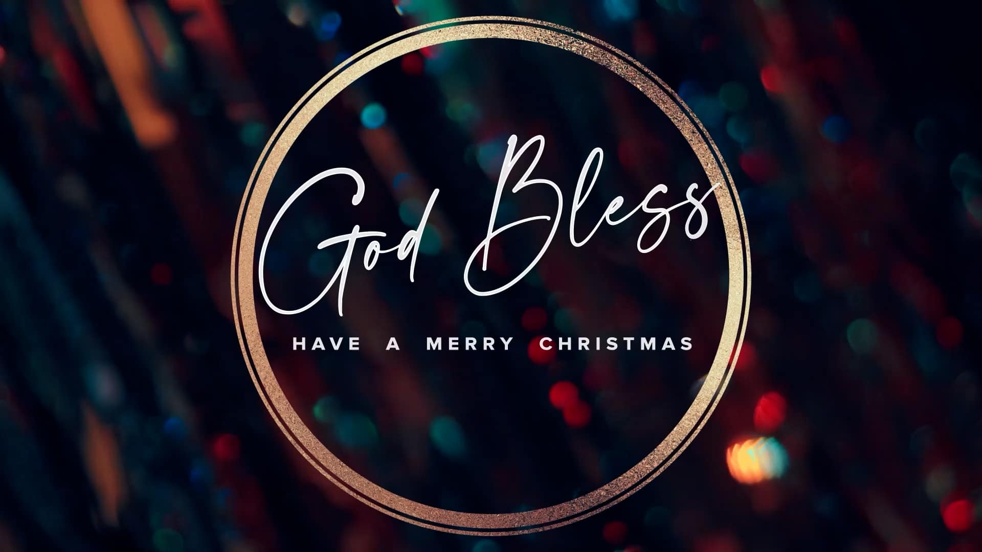 Holiday Christmas Bokeh Graphics God Bless