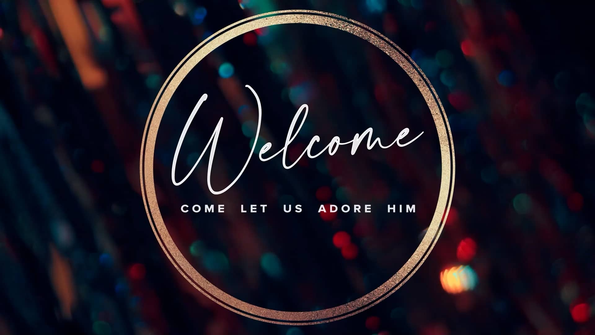 Holiday Christmas Bokeh Graphics Welcome