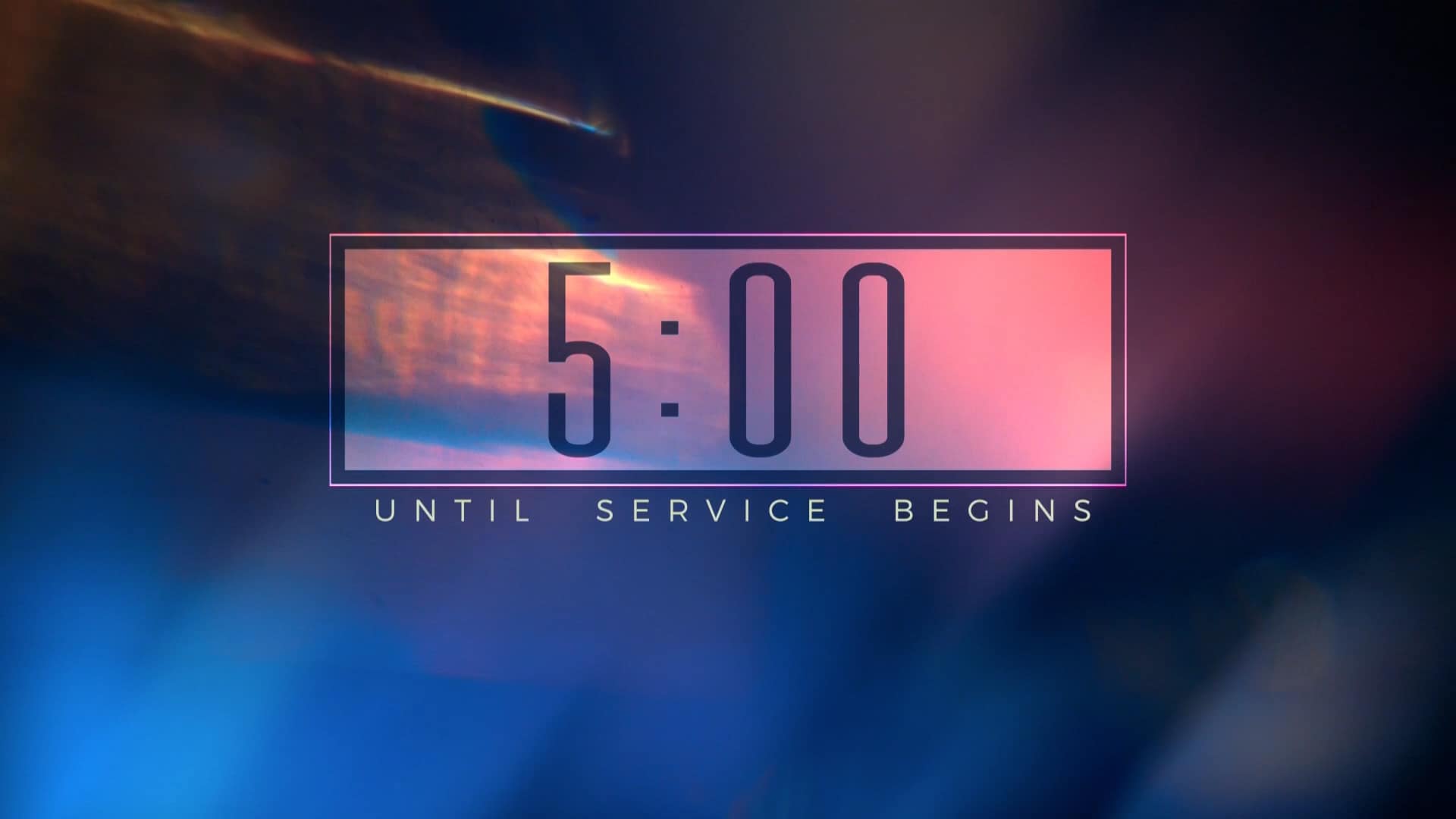 5min Countdown Light Flare Church Motion