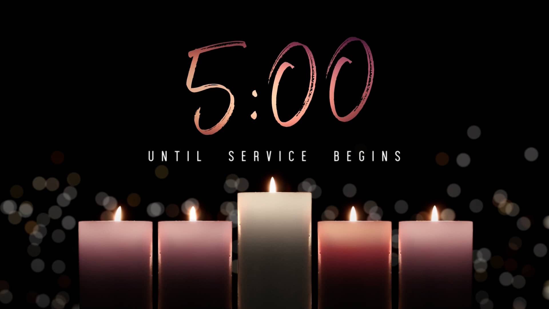 5min Countdown Advent Candlelight Graphics