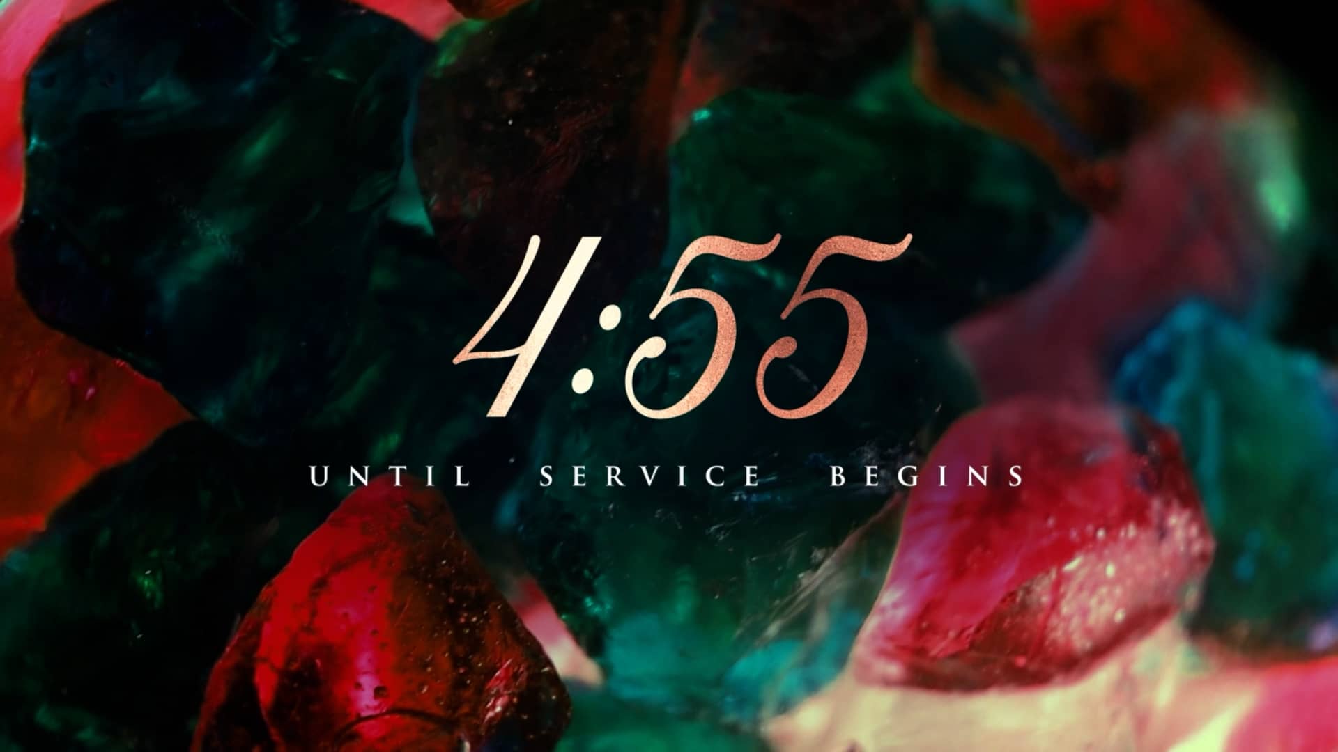 5min Countdown Christmas Glass Motion Graphic