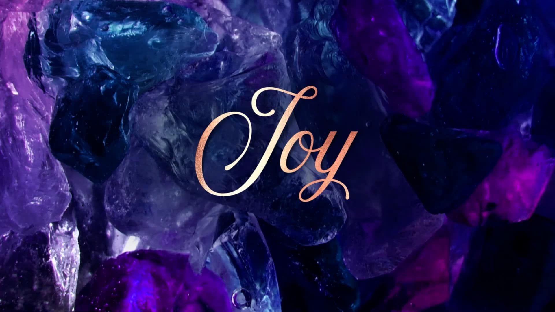 Joy Title Christmas Glass Motion Graphic