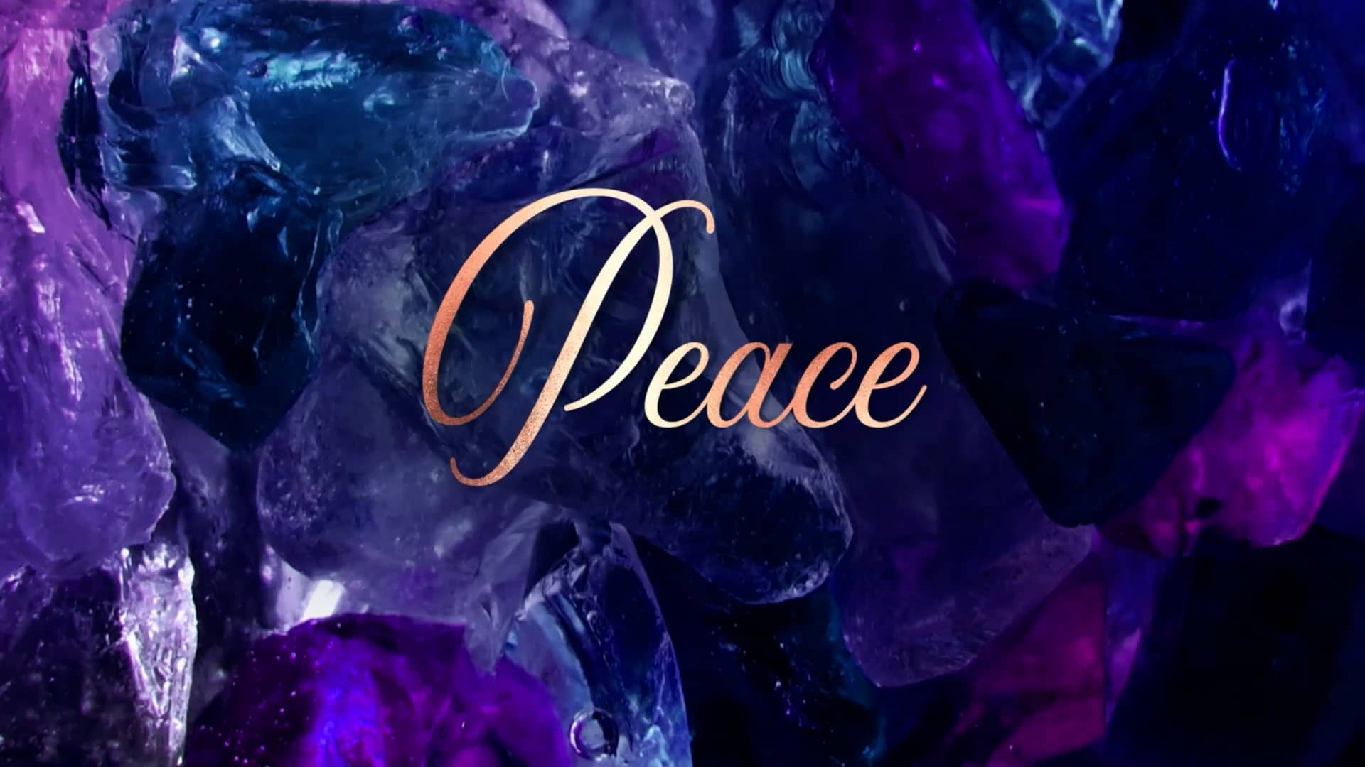 Peace Title Christmas Glass Motion Graphic