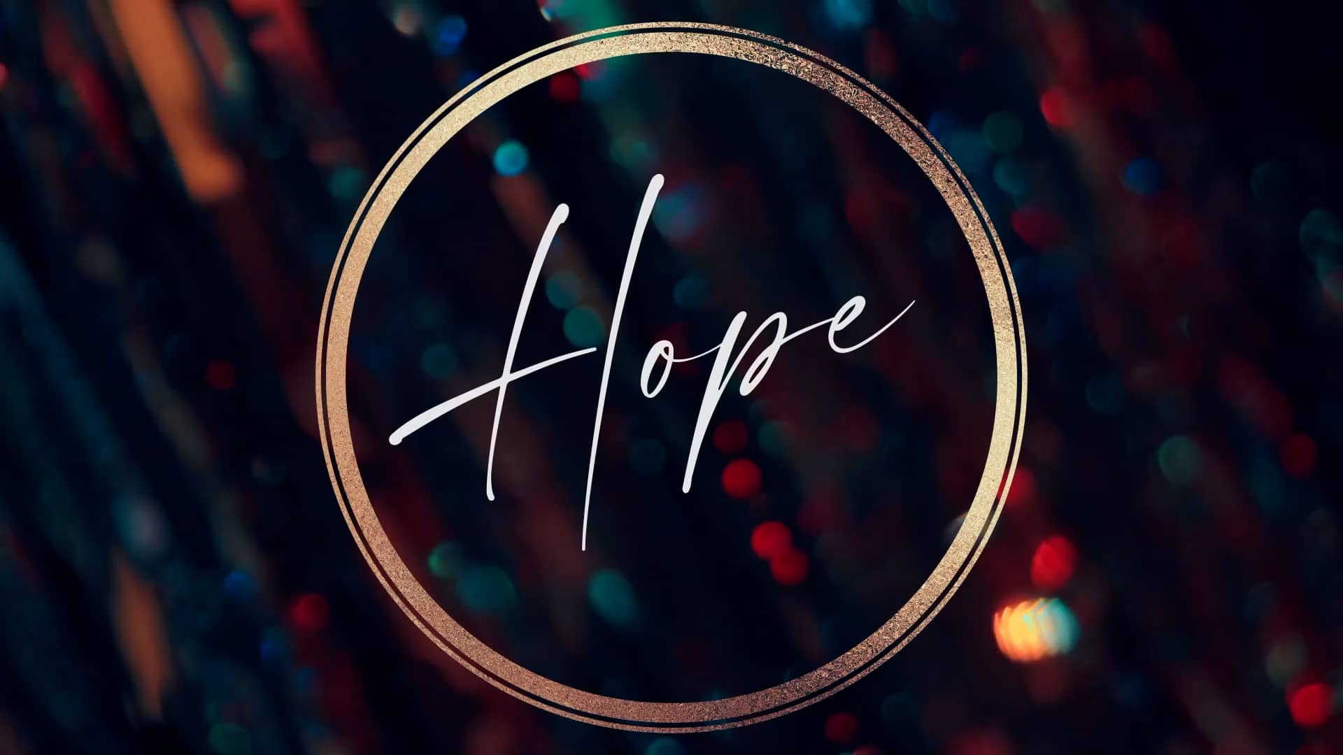 Holiday Christmas Bokeh Graphics Hope