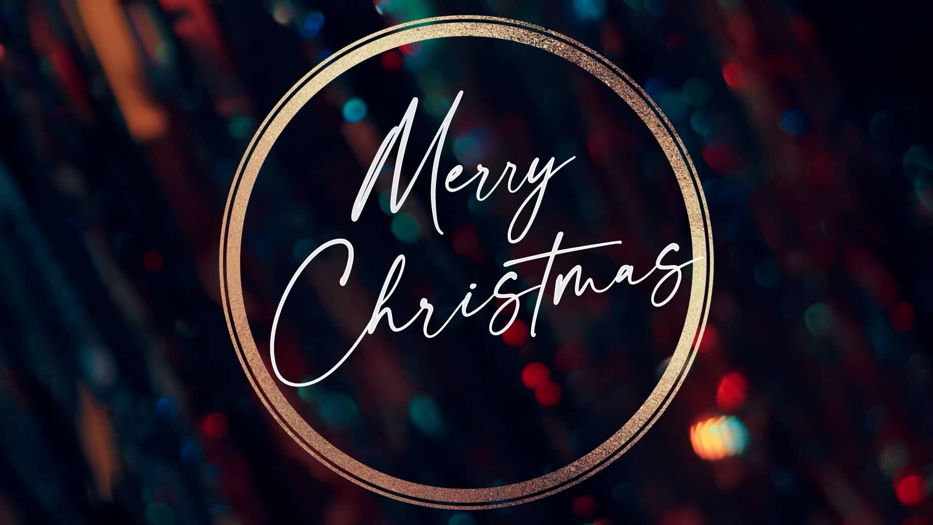 Holiday Christmas Bokeh Graphics Merry Christmas Title
