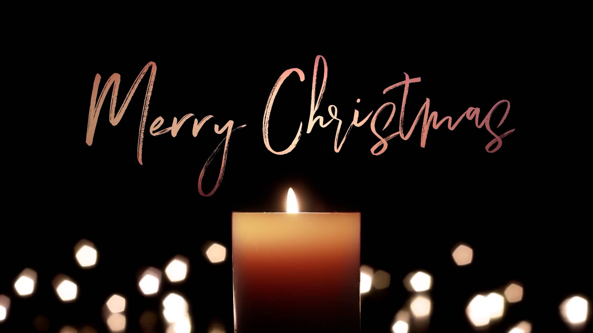 Merry Christmas Candlelight Christmas Church Motion Graphics