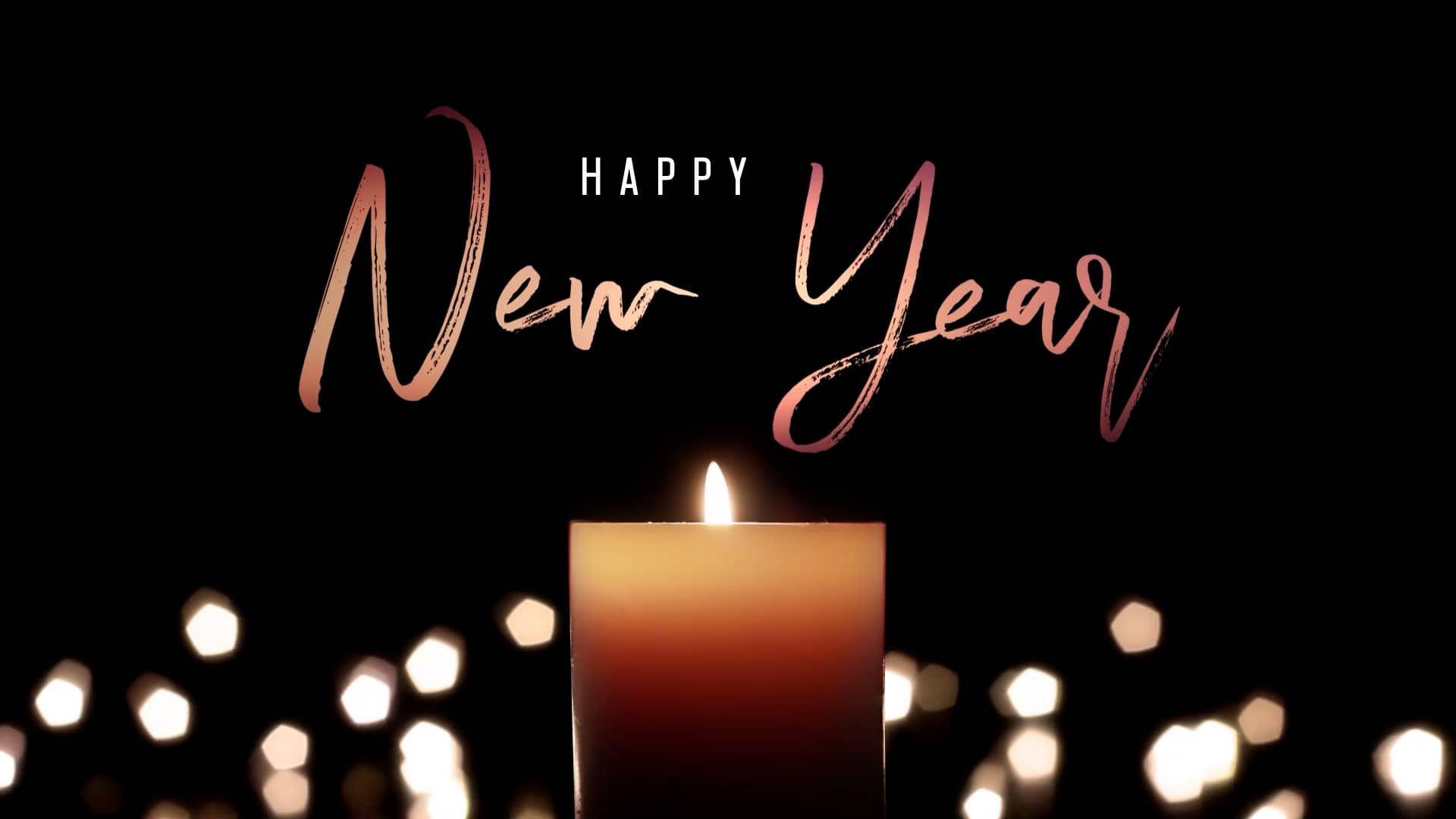Happy New Year Candlelight Christmas Church Motion Graphics