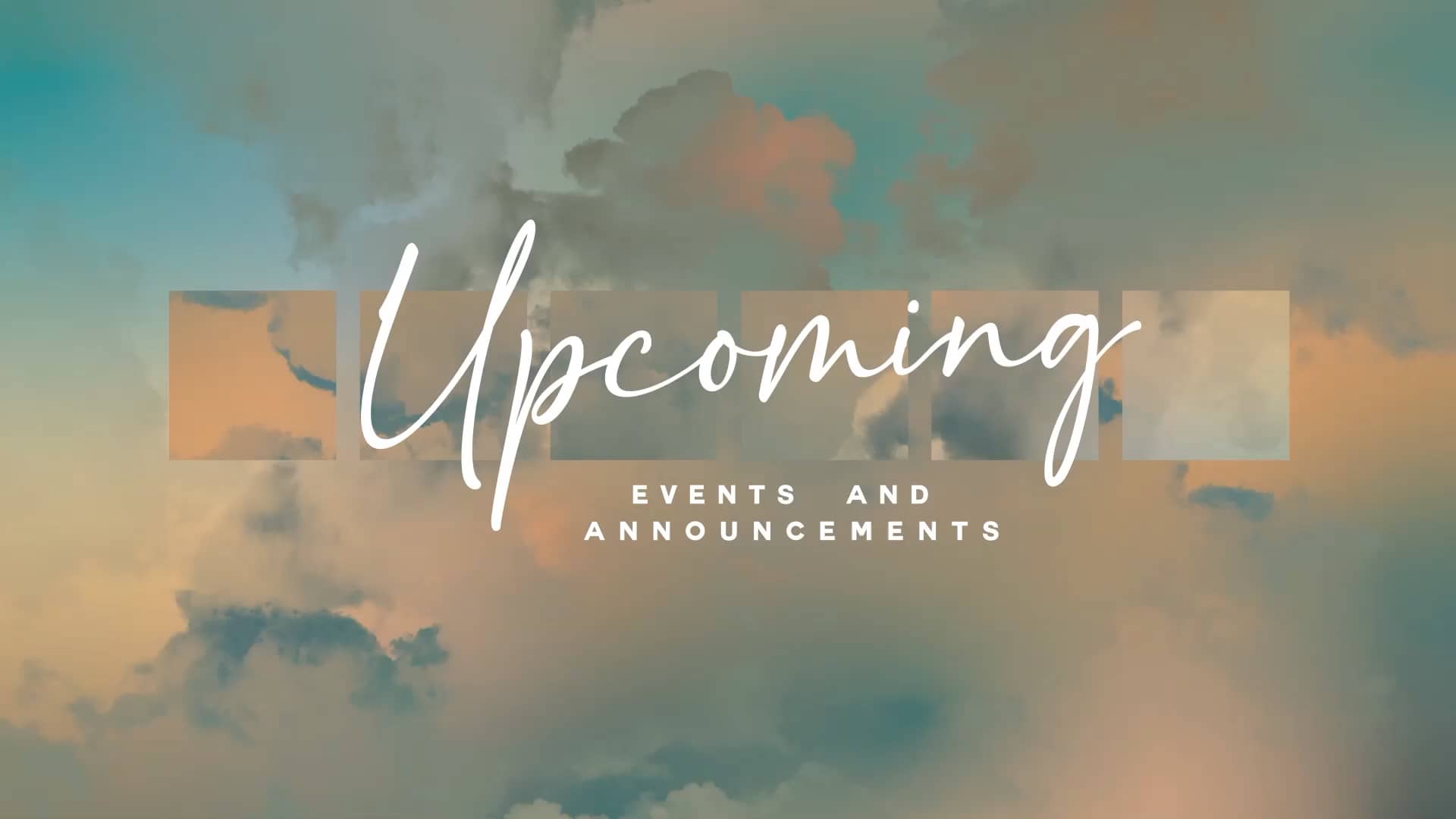 Paradise Clouds Church Motion Graphics Upcoming