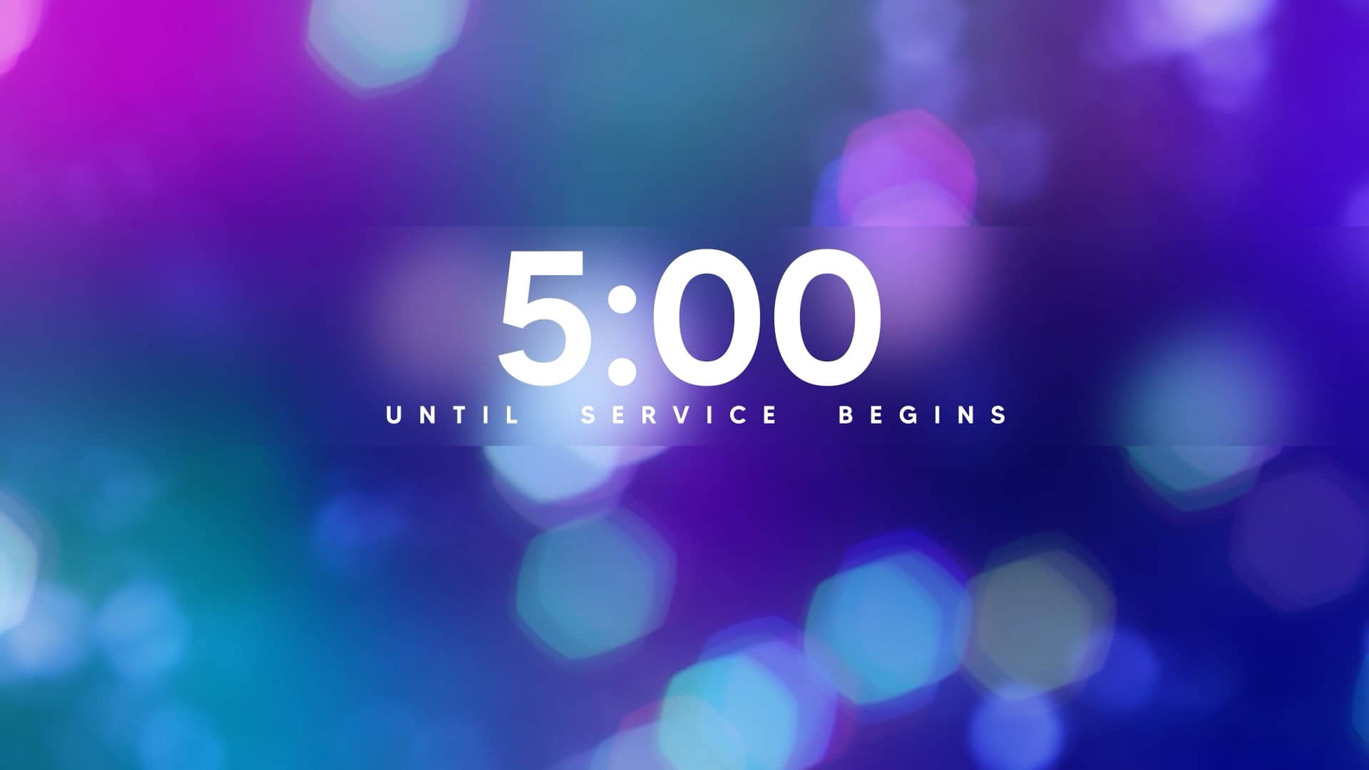5min Countdown Bokeh Lights Motion Graphics