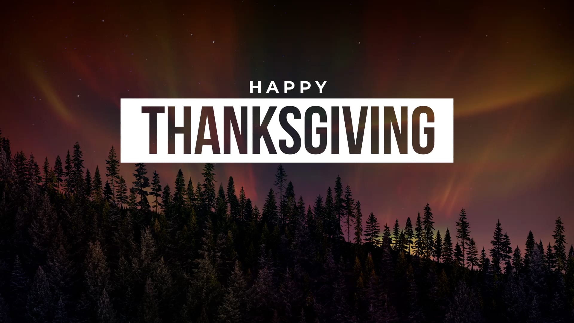 Happy Thanksgiving: Aurora Glow Motion Worship Video Loop