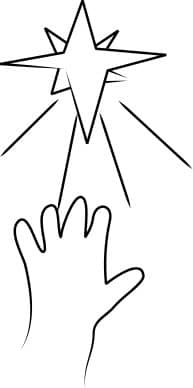Tiny Hand Reaching for Stars Line art